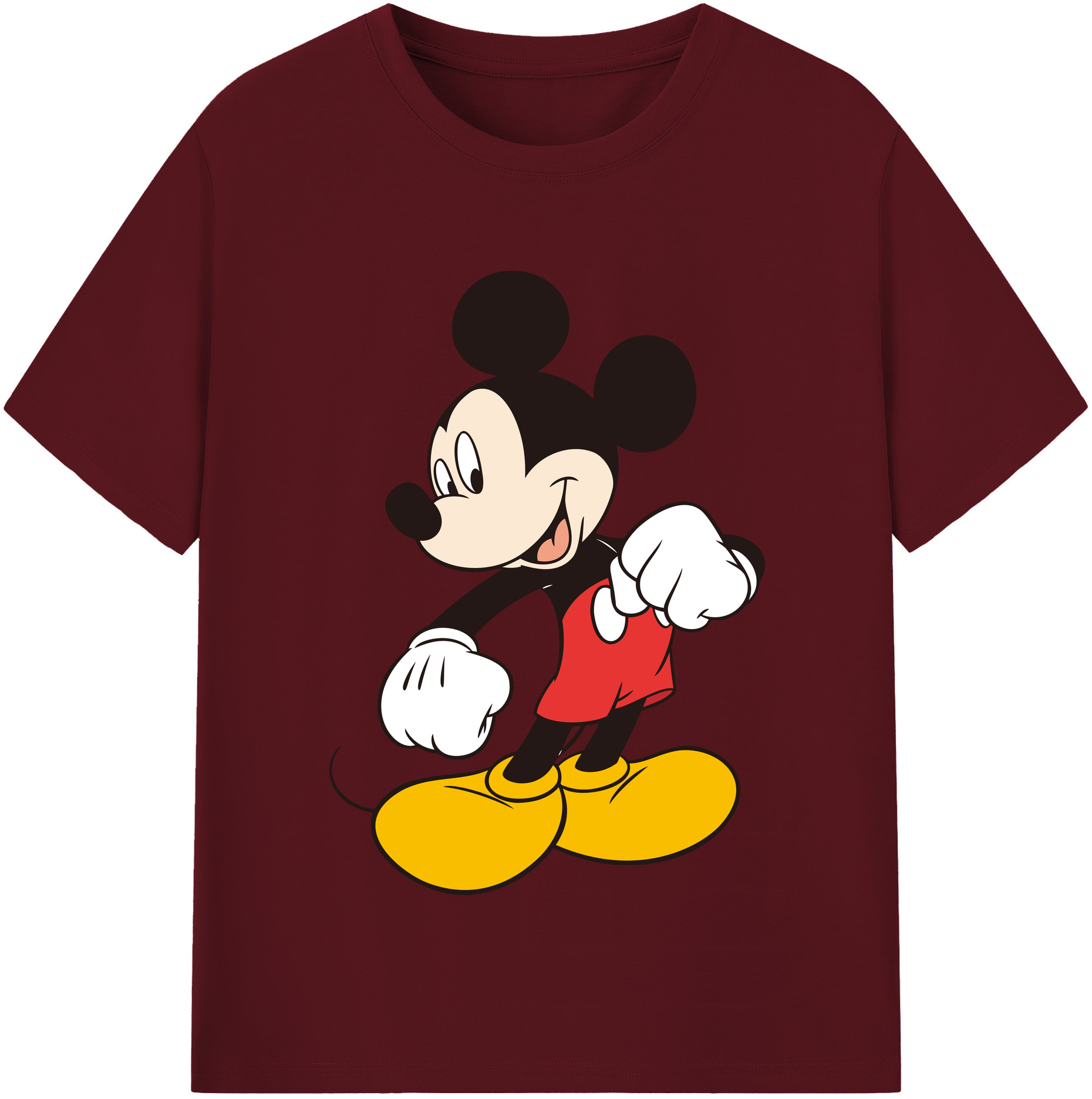 （画像用） ミッキーマウス Mickey Mouse 綿100％半袖Tシャツ（フロントプリント）